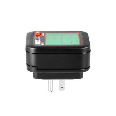 Outlet Tester Electrical GFCI Trip Tester LCD Display Receptacle Detector