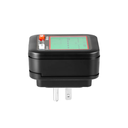 Outlet Tester Electrical GFCI Trip Tester LCD Display Receptacle Detector