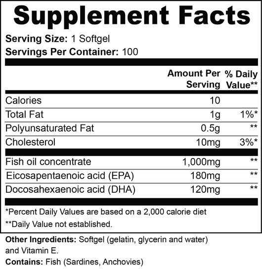 Omega-3 EPA 180mg + DHA 120mg