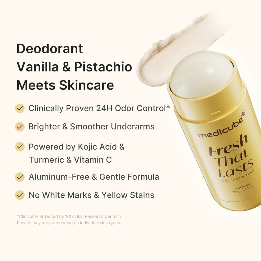 Deodorant meets skincare - clinically proven 24H odor control