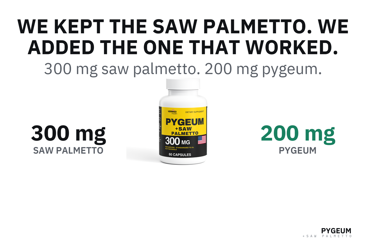 We kept the saw palmetto. We added the one that worked.